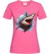 Женская футболка Зла акула в крові Ярко-розовый фото