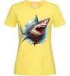 Женская футболка Зла акула в крові Лимонный фото