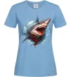 Женская футболка Зла акула в крові Голубой фото