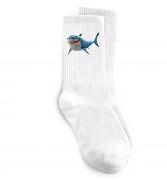 Носки Акула з мультика Белый фото