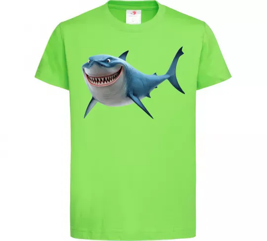 Детская футболка Акула з мультика Лаймовый фото