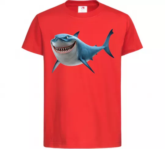 Детская футболка Акула з мультика Красный фото