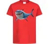 Детская футболка Акула з мультика Красный фото