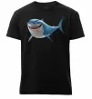 Мужская премиум футболка Акула з мультика Черный фото