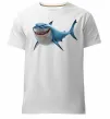 Мужская премиум футболка Акула з мультика Белый фото
