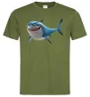 Чоловіча футболка Акула з мультика Оливковий фото