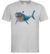 Чоловіча футболка Акула з мультика Сірий фото