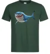 Чоловіча футболка Акула з мультика Темно-зелений фото