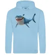 Женская толстовка (худи) Акула з мультика Голубой фото