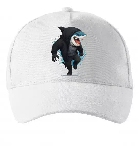 Кепка Акула в капюшоні Білий фото