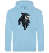Женская толстовка (худи) Акула в капюшоні Голубой фото