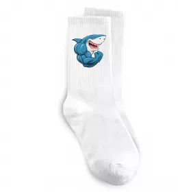 Носки Акула показує біцепс Белый фото