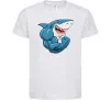 Детская футболка Акула показує біцепс Белый фото