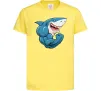 Детская футболка Акула показує біцепс Лимонный фото