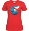 Жіноча футболка Акула показує біцепс Червоний фото