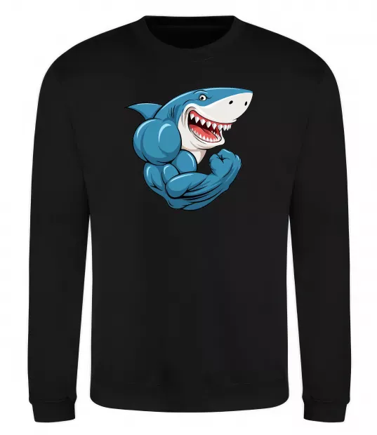 Свитшот Акула показує біцепс Черный фото