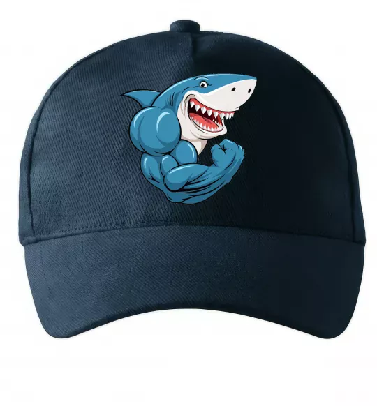 Кепка Акула показує біцепс Темно-синий фото