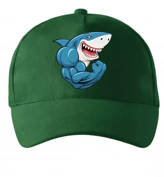 Кепка Акула показує біцепс Темно-зеленый фото