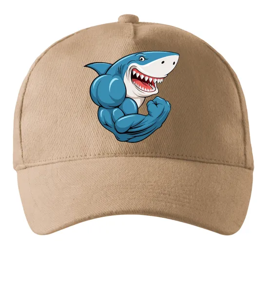 Кепка Акула показує біцепс Пісочний фото