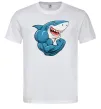 Чоловіча футболка Акула показує біцепс Білий фото