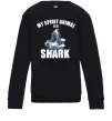 Дитячий світшот Shark is my spirit animal Чорний фото