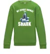 Дитячий світшот Shark is my spirit animal Лаймовий фото