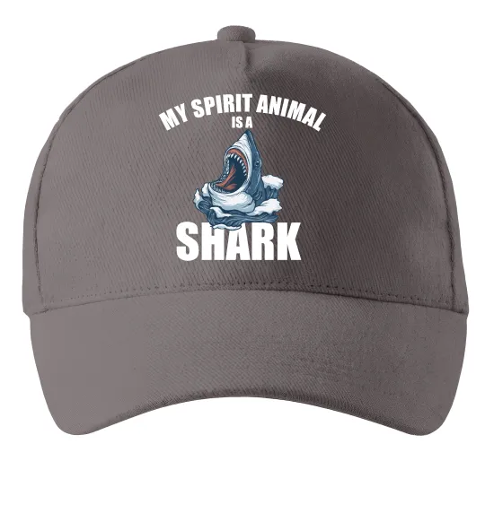 Кепка Shark is my spirit animal Серый фото