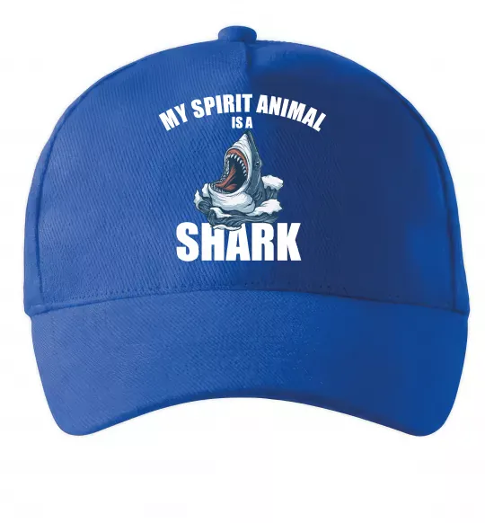 Кепка Shark is my spirit animal Яскраво-синій фото