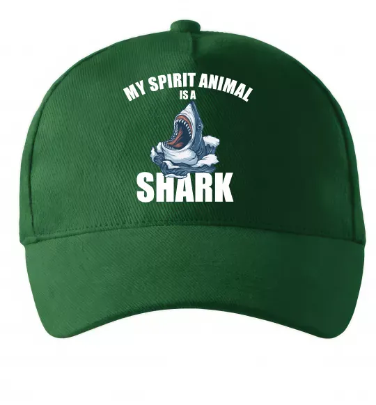 Кепка Shark is my spirit animal Темно-зелений фото