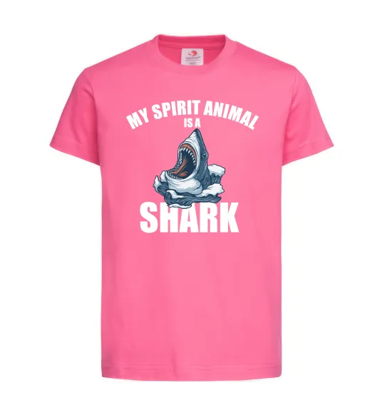 Детская футболка Shark is my spirit animal Ярко-розовый фото