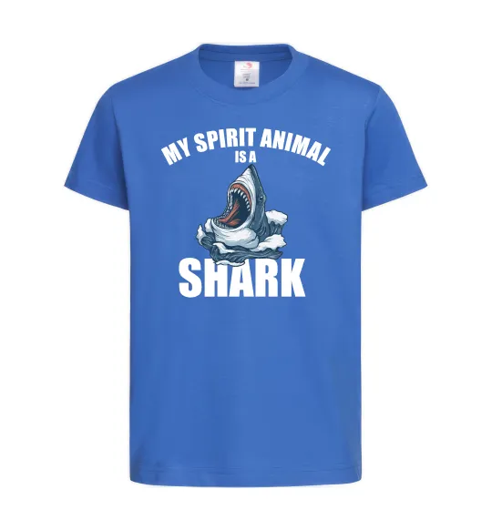 Детская футболка Shark is my spirit animal Ярко-синий фото