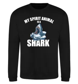 Свитшот Shark is my spirit animal Черный фото