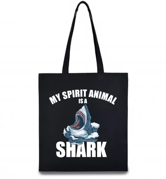 Еко-сумка Shark is my spirit animal Чорний фото