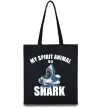 Еко-сумка Shark is my spirit animal Чорний фото