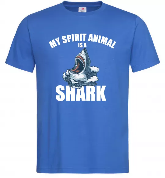 Чоловіча футболка Shark is my spirit animal Яскраво-синій фото