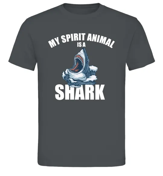 Чоловіча футболка Shark is my spirit animal Графіт фото