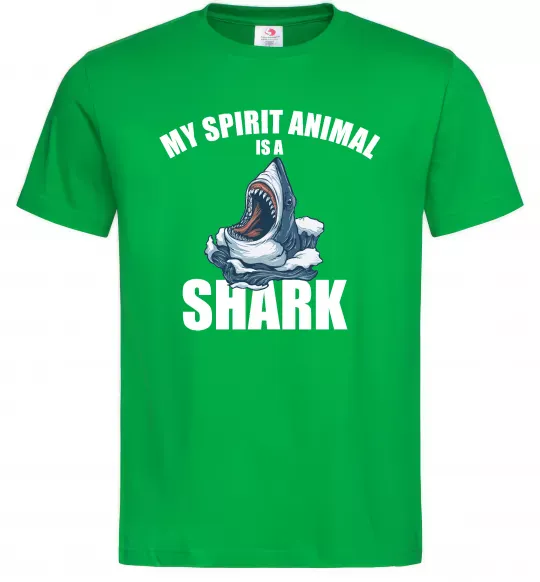 Чоловіча футболка Shark is my spirit animal Зелений фото