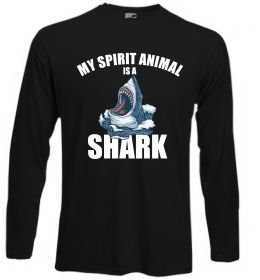Лонгслів Shark is my spirit animal Чорний фото