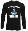 Лонгслів Shark is my spirit animal Чорний фото