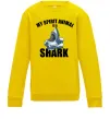 Дитячий світшот Shark is my spirit animal Сонячно жовтий фото