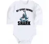 Дитячий бодік Shark is my spirit animal Білий Дитячий бодік Shark is my spirit animal Білий фото