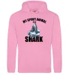 Мужская толстовка (худи) Shark is my spirit animal Розовый фото