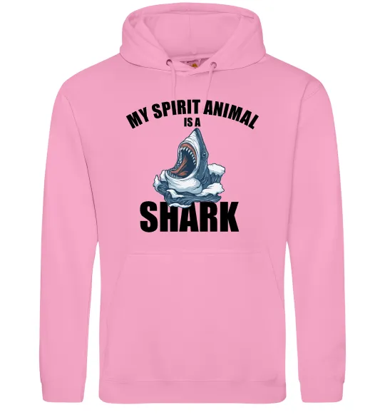 Женская толстовка (худи) Shark is my spirit animal Розовый фото