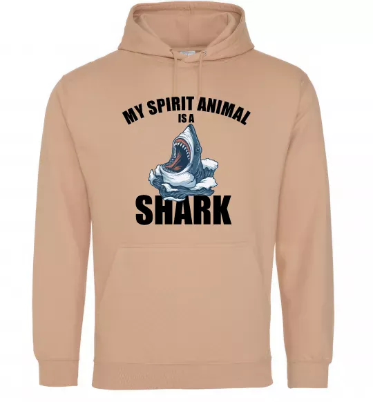 Жіноча толстовка (худі) Shark is my spirit animal Пісочний фото