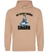 Жіноча толстовка (худі) Shark is my spirit animal Пісочний фото