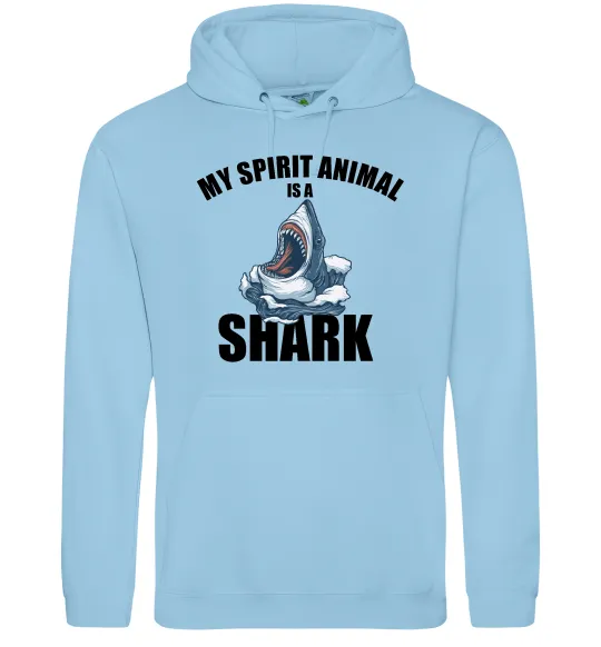Женская толстовка (худи) Shark is my spirit animal Голубой фото