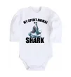 Дитячий бодік Shark is my spirit animal Білий фото