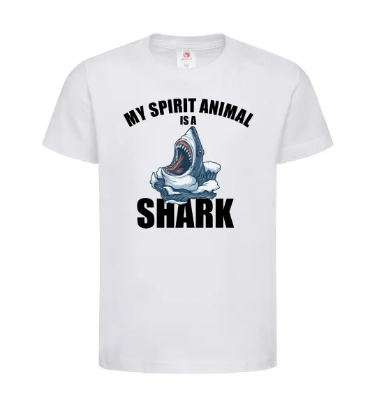 Детская футболка Shark is my spirit animal Белый фото