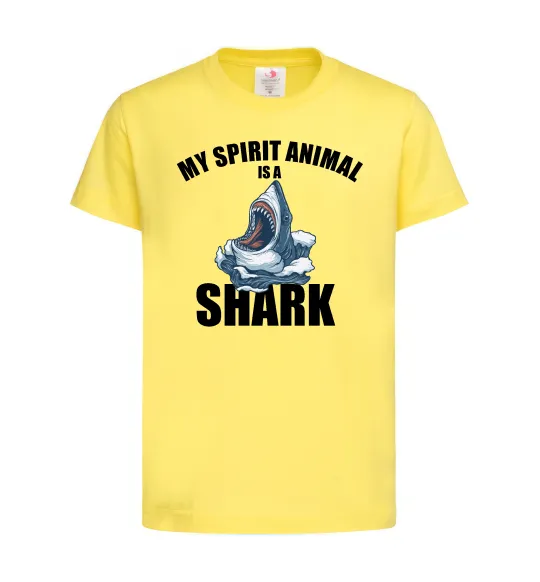 Детская футболка Shark is my spirit animal Лимонный фото