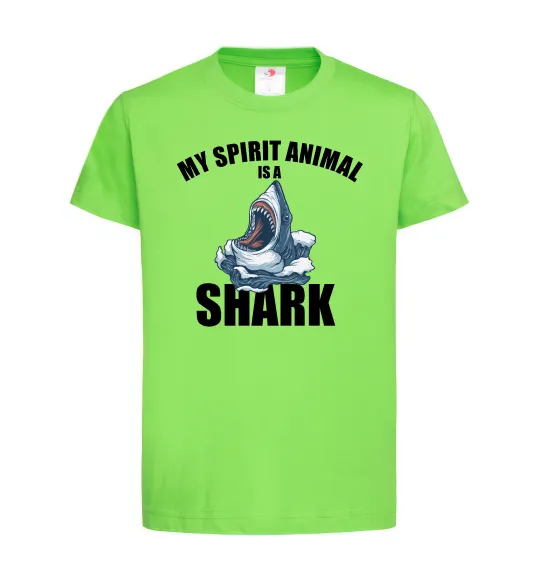Детская футболка Shark is my spirit animal Лаймовый фото